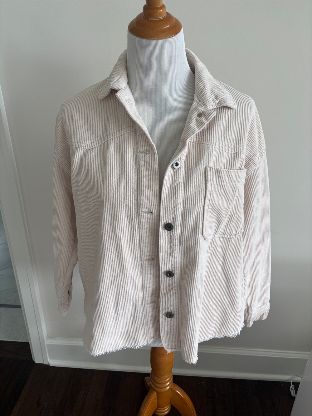 Zara Ribbed Corduroy Oversized Shacket XS
